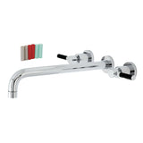 Kaiser Two-Handle 3-Hole Wall Mount Tub Faucet