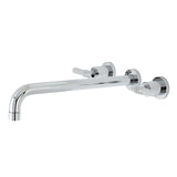 Milano Two-Handle 3-Hole Wall Mount Roman Tub Faucet