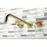 Kaiser Two-Handle 3-Hole Wall Mount Tub Faucet