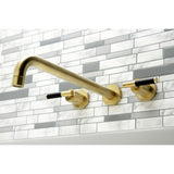 Kaiser Two-Handle 3-Hole Wall Mount Tub Faucet