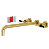 Kaiser Two-Handle 3-Hole Wall Mount Tub Faucet