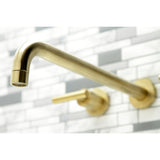 Manhattan Two-Handle 3-Hole Wall Mount Roman Tub Faucet