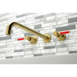 Kaiser Two-Handle 3-Hole Wall Mount Tub Faucet