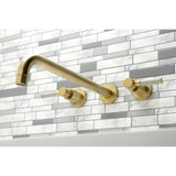 Kaiser Two-Handle 3-Hole Wall Mount Tub Faucet