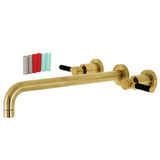Kaiser Two-Handle 3-Hole Wall Mount Tub Faucet