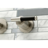 Kaiser Two-Handle 3-Hole Wall Mount Tub Faucet