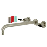 Kaiser Two-Handle 3-Hole Wall Mount Tub Faucet