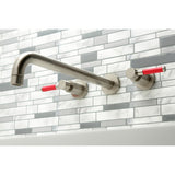 Kaiser Two-Handle 3-Hole Wall Mount Tub Faucet