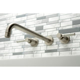 Kaiser Two-Handle 3-Hole Wall Mount Tub Faucet