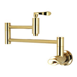 NuWave Two-Handle 1-Hole Wall Mount Pot Filler