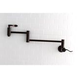 NuWave Two-Handle 1-Hole Wall Mount Pot Filler