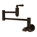 NuWave Two-Handle 1-Hole Wall Mount Pot Filler