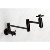 Concord Two-Handle 1-Hole Wall Mount Pot Filler Faucet