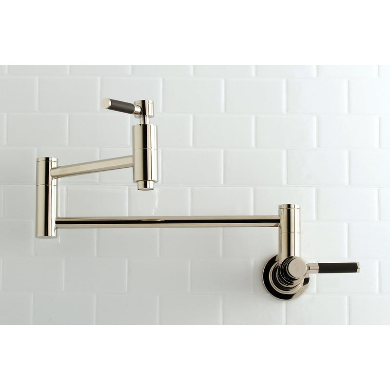 Kaiser Two-Handle 1-Hole Wall Mount Pot Filler Faucet