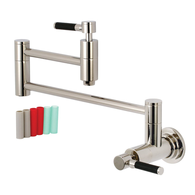 Kaiser Two-Handle 1-Hole Wall Mount Pot Filler Faucet