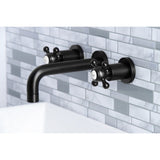 Metropolitan Double-Handle 3-Hole Wall Mount Bathroom Faucet