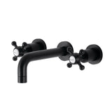 Metropolitan Double-Handle 3-Hole Wall Mount Bathroom Faucet