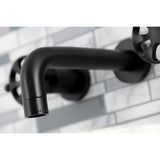 Belknap Double-Handle 3-Hole Wall Mount Bathroom Faucet