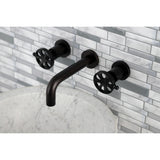 Belknap Double-Handle 3-Hole Wall Mount Bathroom Faucet