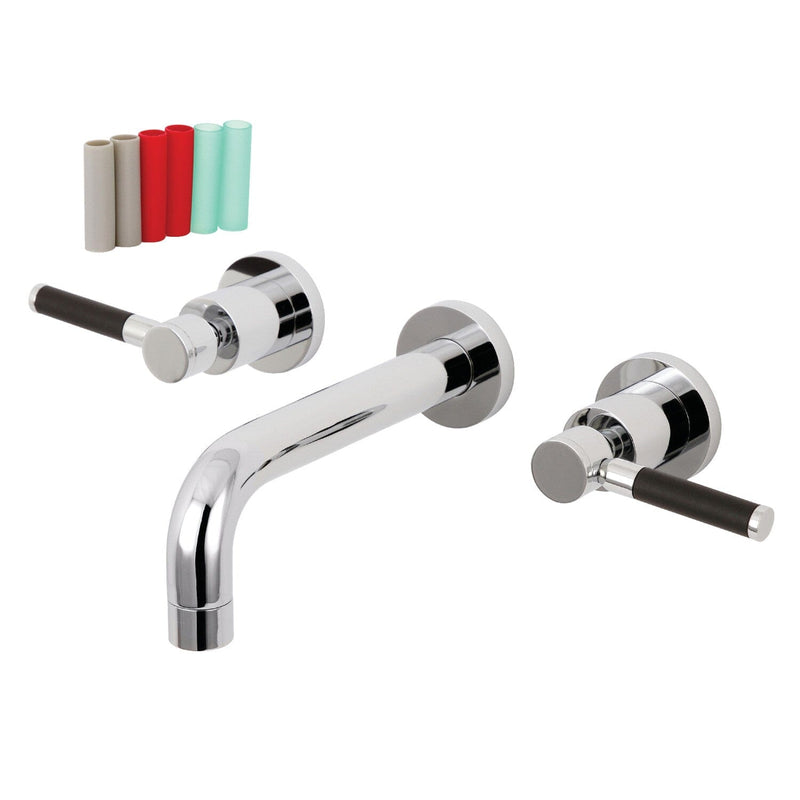 Kaiser Double-Handle 3-Hole Wall Mount Bathroom Faucet