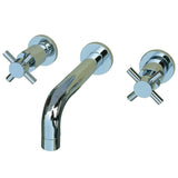 Concord Double-Handle 3-Hole Wall Mount Bathroom Faucet