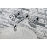 Belknap Double-Handle 3-Hole Wall Mount Bathroom Faucet