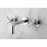 Millennium Double-Handle 3-Hole Wall Mount Bathroom Faucet