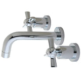 Millennium Double-Handle 3-Hole Wall Mount Bathroom Faucet