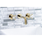 Metropolitan Double-Handle 3-Hole Wall Mount Bathroom Faucet