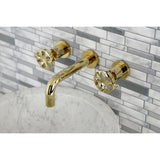 Belknap Double-Handle 3-Hole Wall Mount Bathroom Faucet