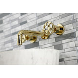 Belknap Double-Handle 3-Hole Wall Mount Bathroom Faucet