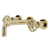 Belknap Double-Handle 3-Hole Wall Mount Bathroom Faucet