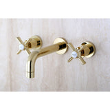 Millennium Double-Handle 3-Hole Wall Mount Bathroom Faucet