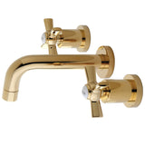 Millennium Double-Handle 3-Hole Wall Mount Bathroom Faucet