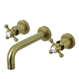 Metropolitan Double-Handle 3-Hole Wall Mount Bathroom Faucet