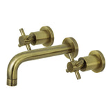 Concord Double-Handle 3-Hole Wall Mount Bathroom Faucet