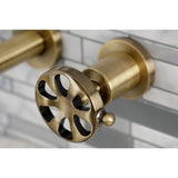 Belknap Double-Handle 3-Hole Wall Mount Bathroom Faucet