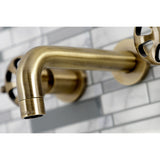Belknap Double-Handle 3-Hole Wall Mount Bathroom Faucet
