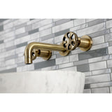 Belknap Double-Handle 3-Hole Wall Mount Bathroom Faucet
