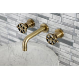 Belknap Double-Handle 3-Hole Wall Mount Bathroom Faucet