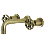 Belknap Double-Handle 3-Hole Wall Mount Bathroom Faucet