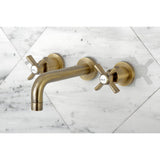 Millennium Double-Handle 3-Hole Wall Mount Bathroom Faucet
