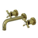 Millennium Double-Handle 3-Hole Wall Mount Bathroom Faucet