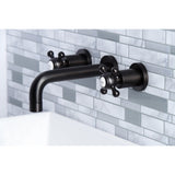 Metropolitan Double-Handle 3-Hole Wall Mount Bathroom Faucet