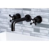 Metropolitan Double-Handle 3-Hole Wall Mount Bathroom Faucet