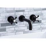 Metropolitan Double-Handle 3-Hole Wall Mount Bathroom Faucet