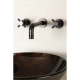 Concord Double-Handle 3-Hole Wall Mount Bathroom Faucet