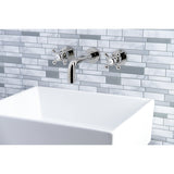 Metropolitan Double-Handle 3-Hole Wall Mount Bathroom Faucet