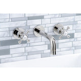 Metropolitan Double-Handle 3-Hole Wall Mount Bathroom Faucet