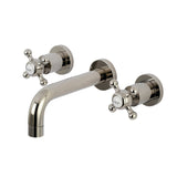 Metropolitan Double-Handle 3-Hole Wall Mount Bathroom Faucet